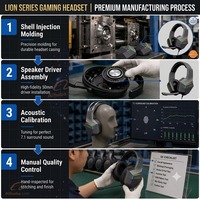 Auriculares Profesionales para Juegos con Sonido Envolvente 7.1, Cableados, con Luz RGB, Micrófono con Cancelación de Ruido, OEM ODM, Auriculares Personalizados para Gamers de PC