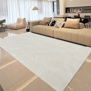 Alfombras trenzadas a mano acrílicas minimalistas, patrón curvo, dormitorio moderno, sala de estar y uso doméstico para niños, Alfombra de 8x10 pies - Product Image 1