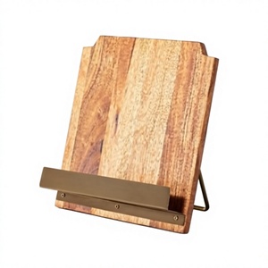 Hot Selling Decorative Cookbook <b>Holder</b> Metal Brass & Wood Luxury Cook <b>Book</b> <b>Stand</b> for Kitchen Counter - Product Image 1