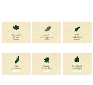 Tarjeta de Felicitación Empresarial con Diseño de Hojas, Logotipo Personalizado Impreso, Tarjeta de Felicitación Plegable Vintage - Product Image 6