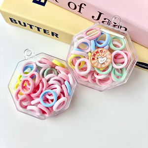 <b>Childrens</b> Hair <b>Ties</b> Candy Colors Octagonal Box High Elasticity Gentle On Hair Daily Use For Little Girls - Product Image 1