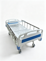 Lit d'hôpital manuel à 3 fonctions E-BC006, surface de lit en acier au carbone froid, barrière latérale pliable en aluminium, lit pour patient