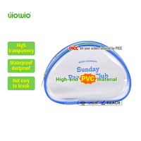 Sac d'emballage pour lingerie invisible en PVC transparent avec logo personnalisé UIOWIO, boîte pour ruban adhésif invisible pour les mamelons, sac de rangement pour soutien-gorge en silicone