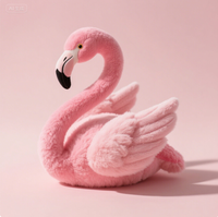 Jouet en peluche personnalisé oiseau flamant rose mignon jouets en peluche intéressants le système des animaux aquatiques d'Amérique du Sud