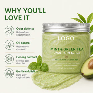 Soin Corporel Naturel Exfoliant Doux pour Nettoyer la Peau des Aisselles Rêches et Ternes, à l'Extrait de Menthe et de Thé Vert, Gommage Blanchissant pour les Aisselles ODM - Product Image 6