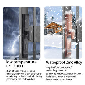 Yagu डबल पक्षीय लोकप्रिय डिज़ाइन पुश बटन दरवाजा लॉक सुरक्षा यांत्रिक कोड डोर हैंडल लॉक - Product Image 2