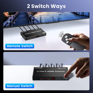 Conmutador HDMI SYONG Premium 3 en 1, 4K30Hz, HDMI 1.4, HDCP1.3, <span class=keywords><strong>HDR</strong></span> 3D con Control Remoto IR y Botón Manual, Dolby DTS-HD, para Laptop, TV, PC, PS5 - Product Image 2