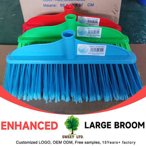 Juego de Escobas de Plástico para Limpieza de Pisos de Buena Calidad al por Mayor de Fábrica, con Palo de Madera - Product Image 5