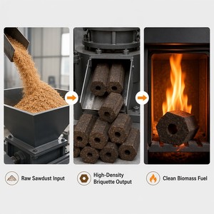 <span class=keywords><strong>Presse</strong></span> à briquettes de biomasse pour blocs de sciure de bois avec moteur électrique, pression réglable, haute production, vente en gros d'usine - Product Image 2