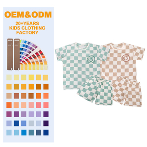 Conjunto de Shorts de Algodão Orgânico para Crianças, Roupas Personalizadas para Meninos, Camisas e Shorts Personalizados para Crianças - Product Image 1