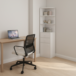 Wall-Mounted Contemporary <strong>Corner</strong> <strong>Storage</strong> <strong>Cabinet</strong> with Eco-Friendly Design Large Capacity for Living Room Bedroom Household Use - Product Image 5