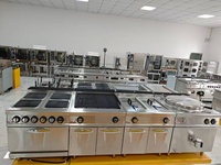 Ligne de cuisson modulaire personnalisée en acier inoxydable, cuisinière à gaz commerciale, plaque de cuisson plate, grill à pierres volcaniques, équipement de cuisine pour la cuisson
