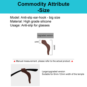 Supports d'oreille antidérapants pour lunettes, en silicone amélioré, attaches souples pour lunettes, crochets de maintien pour lunettes, accessoires, vente en gros, faible MOQ - Product Image 3