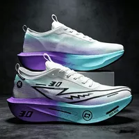 Chaussures de course pour hommes avec plaque en carbone, spécialité marathon, respirantes, légères, confortables, antidérapantes, pour femmes