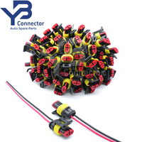 Connecteurs femelles 2 broches Superseal 1.5 série 282080-1 avec câbles de raccordement pour Honda