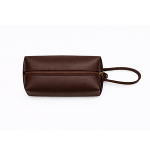 Custom Logo Retro PU Leather <b>Cosmetic</b> Bag Travel <b>Storage</b> Bag Multifunctional Handheld Toiletry Bag Waterproof Toiletry Bag - Product Image 3