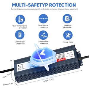 Alimentation <span class=keywords><strong>LED</strong></span> <span class=keywords><strong>12V</strong></span> 5A 60W, <span class=keywords><strong>transformateur</strong></span> <span class=keywords><strong>LED</strong></span> étanche IP67 (AC 110-220V vers <span class=keywords><strong>12V</strong></span>/24V) <span class=keywords><strong>avec</strong></span> prise 3 broches - Product Image 3