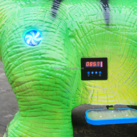 Voiture à chevaucher dinosaure mécanique en métal 24V, réaliste, électrique, pour enfants, idéale pour les aires de jeux, centres commerciaux et parcs