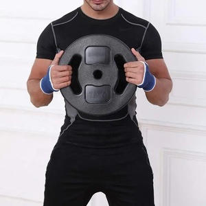 أوزان أسمنتية مخصصة بشعار خاص، أقراص وزن للبار بيل مقاس 1 بوصة، أقراص وزن للصالة الرياضية، أوزان مملوءة بالرمل 10 كجم - Product Image 4