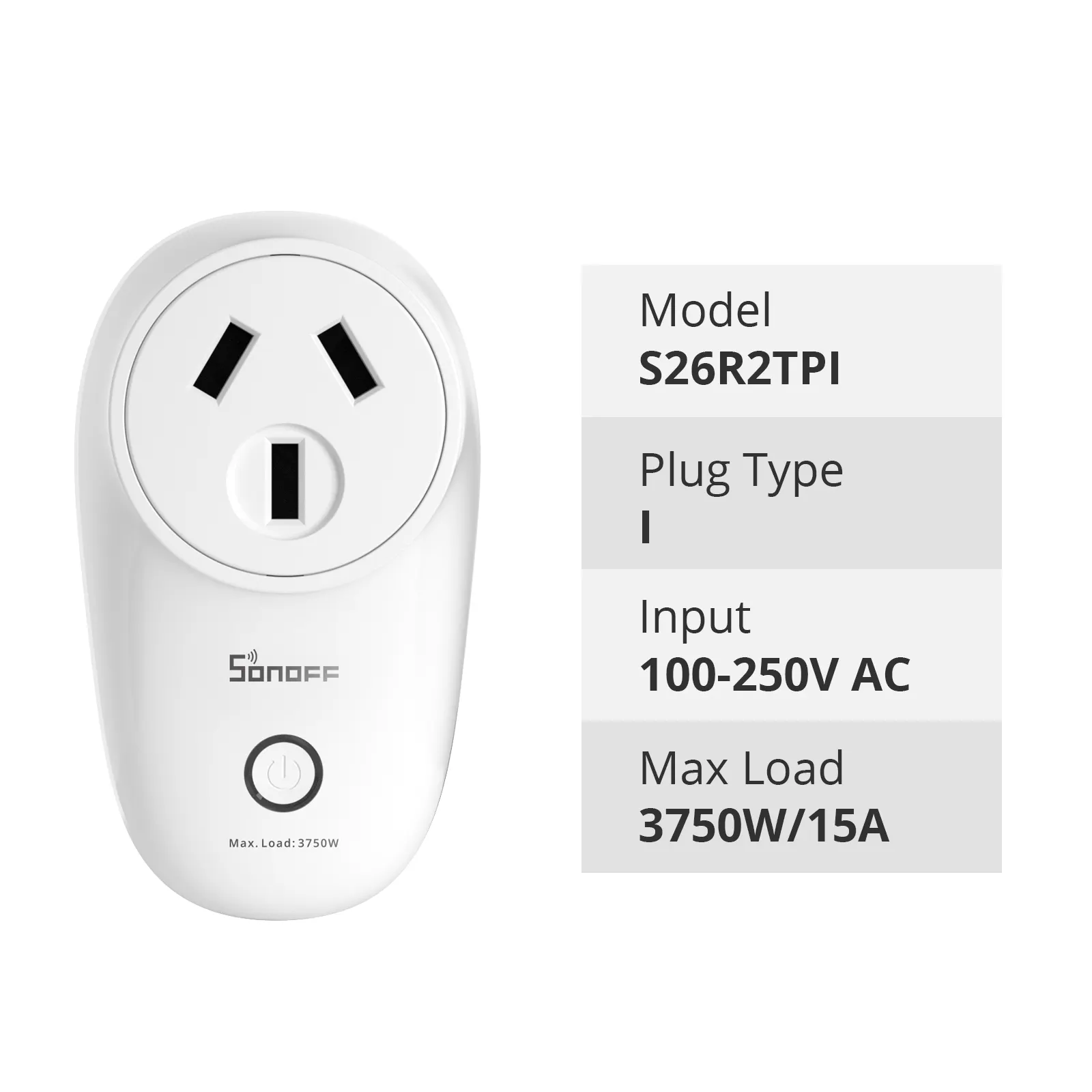 Sonoff S26R2 TPI AU Steker Soket Pintar Standar HomeWifi Smart Outlet Waktu Google Alexa Kontrol Suara EWeLink Kontrol Aplikasi