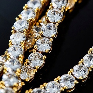 Chaîne Tennis Hip Hop Personnalisée Certifiée Haute Qualité en Zircon, Plaqué Or 18K sur Laiton, Bijoux de Mode CZ 3MM pour Femmes, Hommes, Cadeau, Fête - Product Image 5