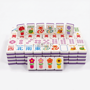 HIMORE Jeu de Mahjong Flottant pour Piscine, Tuiles EVA Imperméables et Inaltérables, Jeu de Voyage de <span class=keywords><strong>Plage</strong></span> Léger et Durable, 160 Pièces Double Couche - Product Image 3