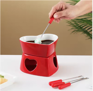 Machine à <span class=keywords><strong>fondue</strong></span> au fromage et <span class=keywords><strong>chocolat</strong></span> en forme de cœur - <span class=keywords><strong>Appareil</strong></span> de chauffage créatif pour la maison, à faire soi-même - Product Image 3