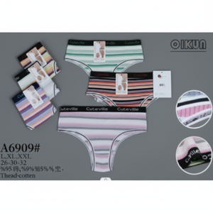 Pantaloni a fiori brasiliani Calzon de Mujer One Size XL materiale in poliammide a vita bassa e media senza traccia tinta in stile quotidiano fiocco ODM - Product Image 1