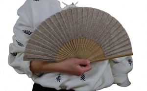 Éventail pliant personnalisé imprimé, cadeau promotionnel pour fête, mini éventail portable espagnol en bambou et soie - Product Image 3