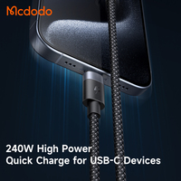 Câble de charge magnétique Mcdodo 2 en 1 USB C vers Mag 3, 140W, 2m, tressé en nylon, pour Apple Macbook Pro Air 2023, chargeur PD Type C 240W