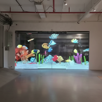 Écran LED publicitaire flexible d'intérieur P3.91, prix compétitif, écran LED transparent holographique 3D P3.9 pour fenêtre
