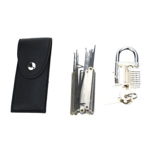 YH9232 serie de práctica de candado transparente 12 Uds herramientas de cerrajería con juego de pasadores de bloqueo de desbloqueo de llave - Product Image 6