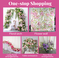 Vente en gros de chemins de table multicolores en vrac Fleurs artificielles pour décoration de mariage