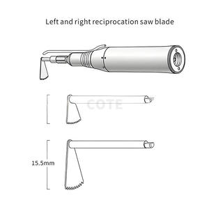 Pièce à main de scie chirurgicale dentaire de type E: lame de scie alternative pour la coupe d'os en implantologie et moteur d'<span class=keywords><strong>implant</strong></span> - Product Image 2