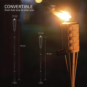 Năng lượng mặt trời-<span class=keywords><strong>Powered</strong></span> tre Torch với hổ phách nhấp nháy ngọn lửa tự nhiên cho cảnh quan và cảnh quan nghề thủ công vườn Nguồn cung cấp - Product Image 3