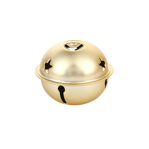 Cloches <span class=keywords><strong>de</strong></span> Noël rondes multi-spécifications en fer doré mat et argenté pour arbre <span class=keywords><strong>de</strong></span> Noël et collier d'animal <span class=keywords><strong>de</strong></span> compagnie - Product Image 5