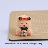 Mignon ours en résine écologique en trois dimensions, petit accessoire, cadeau d'affaires, ornements