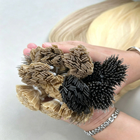 Extensions de cheveux humains professionnelles à nano-perles, qualité salon, 100% cheveux vierges Remy, fusion à froid, mini-pointes invisibles pour femmes blanches