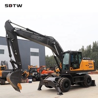 Excavatrices à roues de machines de construction TW180L 18 tonnes 0.9cbm 133kw grand Offre Spéciale hydraulique d'excavatrice