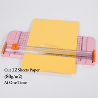 Cortador de Papel A4 Portátil de Escritorio, Recto y en Ángulo, para Fotos, Manualidades, Álbumes de Recortes, Oficina y Escuela
