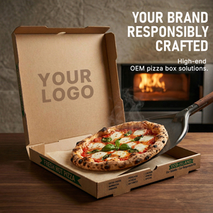 Waterproof Eco-Friendly Disposable Square Corrugated Paperboard <b>Pizza</b> <b>Boxes</b> Silver Foil Printing 20-45 Inch Sizes for Food - Product Image 3