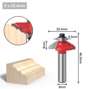 Fresa de encaje de 8 mm para tallado de madera, fresa de extremo para paneles de puertas de gabinetes, broca de tallado para madera, herramientas CNC - Product Image 3
