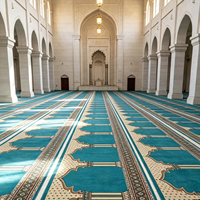 Tapis de prière antidérapant grande taille fabriqué à la machine, motif imprimé personnalisé, fabricant direct pour la construction de mosquées et d'églises