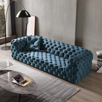 Nuevo producto, diseño de espuma de cojín, muebles italianos, muebles de salón, sofá simple de cuero de 4 plazas, conjunto de sofá de terciopelo de lujo para Sala