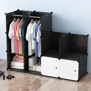 Lắp Ráp Almirah Cube Nhựa Tủ Tủ Giá Rẻ Có Thể Gập Lại PP Nhà Hiện Đại Bảng Điều Khiển Tủ Quần Áo Cho Quần Áo - Product Image 4