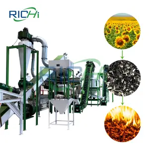 RICHI Industrial Complete Straw Rice Sunflower Husk Pelletizing Line