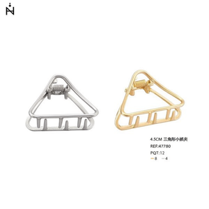 Pince à cheveux triangulaire Z 4,5 cm en métal, petite pince pour femmes et filles, accessoires pour cheveux - Product Image 1