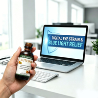 Gouttes liquides pour la santé des yeux à la lutéine 60ml, extrait de souci, soulagement de la fatigue oculaire numérique, yeux secs, soutien contre la lumière bleue, supplément naturel