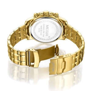 นาฬิกาข้อมือผู้ชาย MEGIR 2068 แบรนด์ Steel รุ่นทอง ควอตซ์ โครโนกราฟ สปอร์ต - Product Image 3