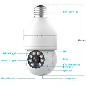กล้องวงจรปิดไร้สายแบบหลอดไฟ 360 องศา Wifi PTZ พร้อมเสียงสองทาง ระบบตรวจจับมนุษย์ด้วย AI แจ้งเตือนผ่านแอพ กล้องวงจรปิดขนาดเล็ก CMOS สำหรับภายในอาคาร รุ่น <span class=keywords><strong>V380</strong></span> - Product Image 6